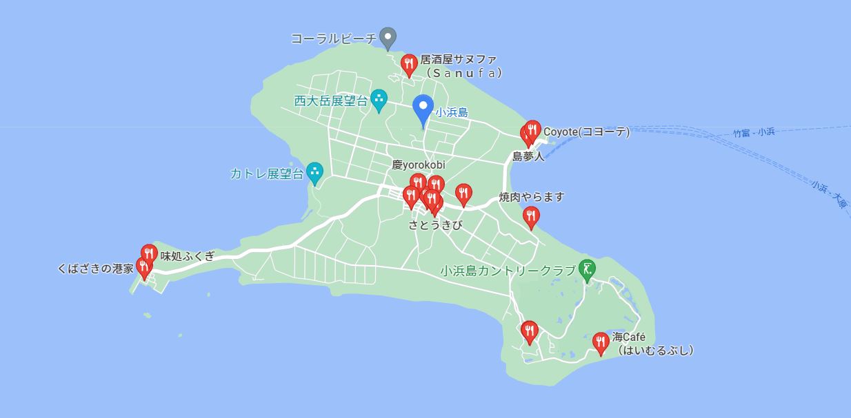 小浜島の地図