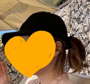 小浜島では帽子が必須！